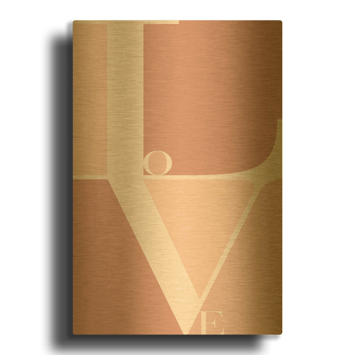 'Love' By TypeLike Gold Metal Wall Art