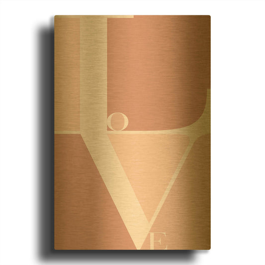 'Love' By TypeLike Gold Metal Wall Art