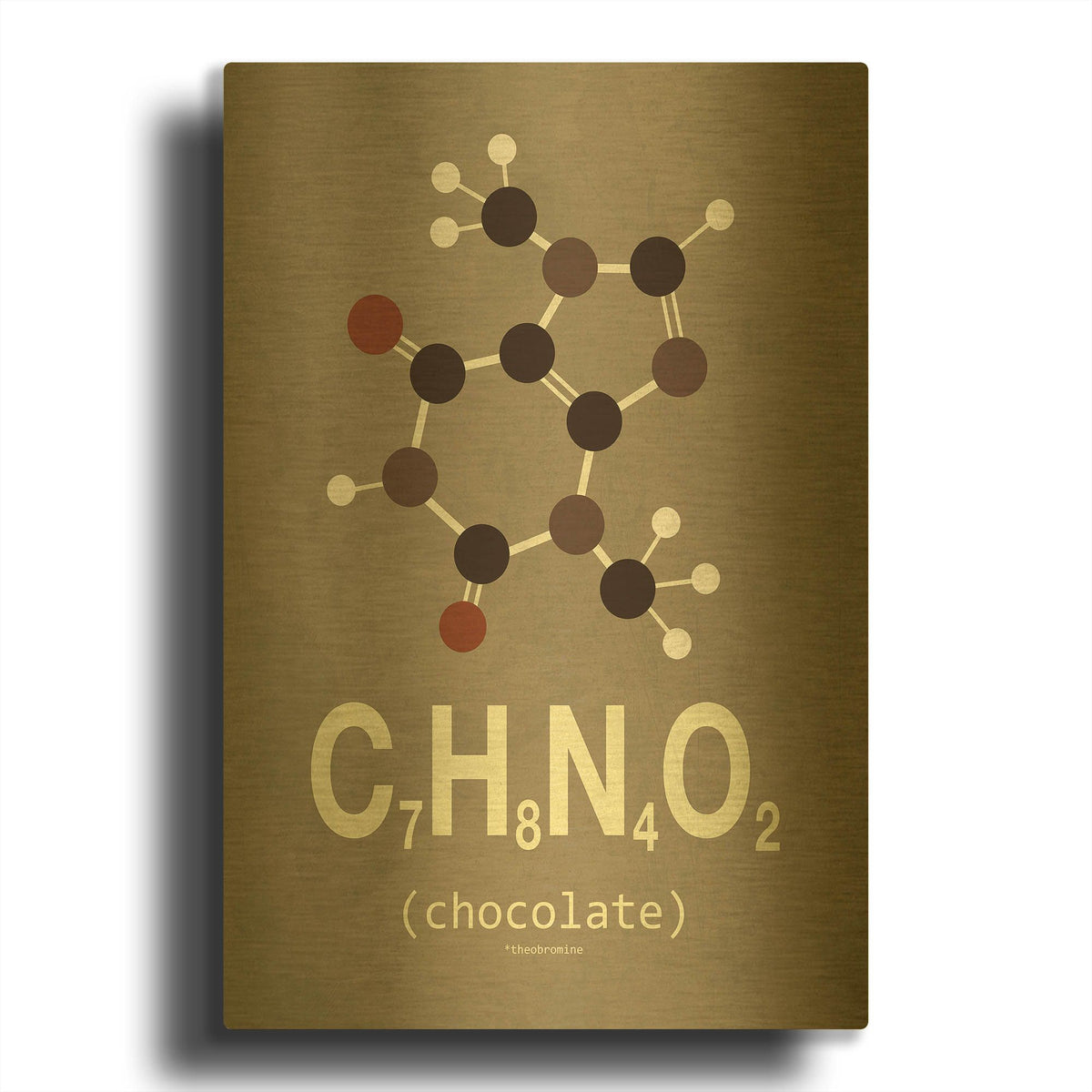 'Molecule Chocolate' By TypeLike Gold Metal Wall Art