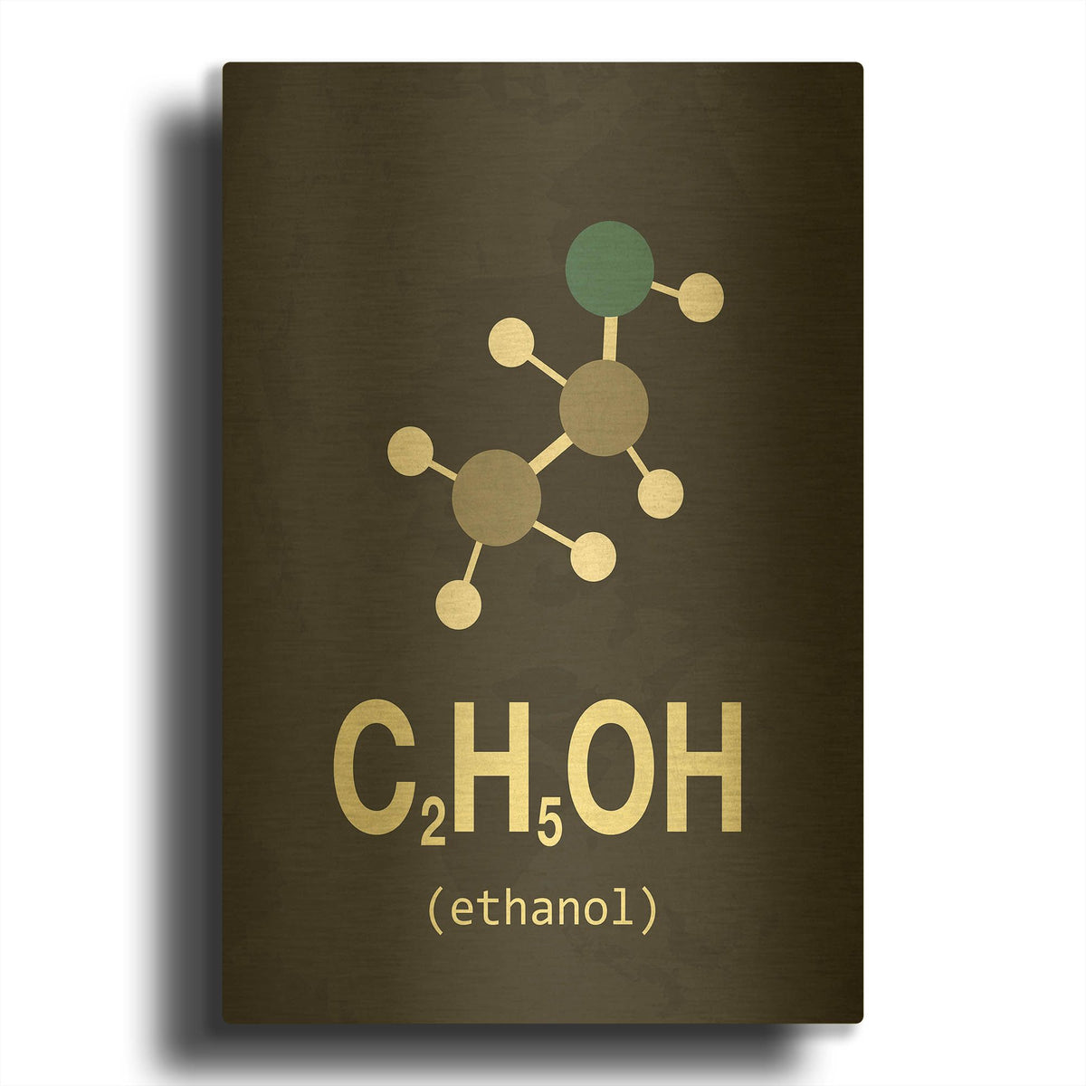 'Molecule Ethanol' By TypeLike Gold Metal Wall Art