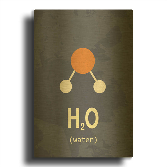 'Molecule Water' By TypeLike Gold Metal Wall Art