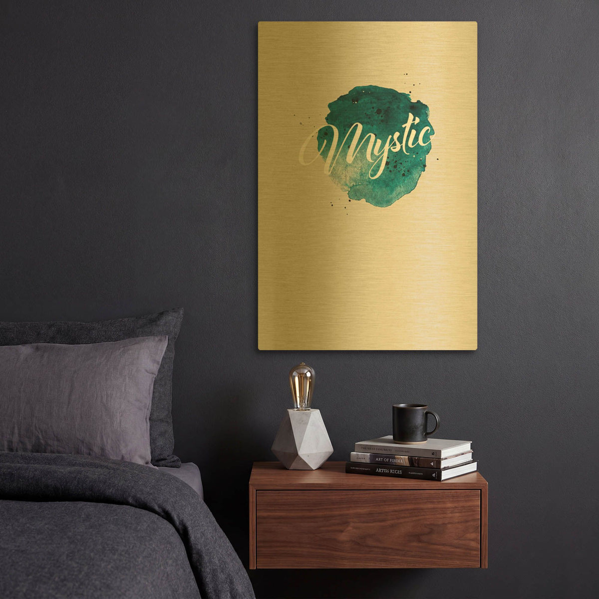 'Mystic Water' By TypeLike Gold Metal Wall Art