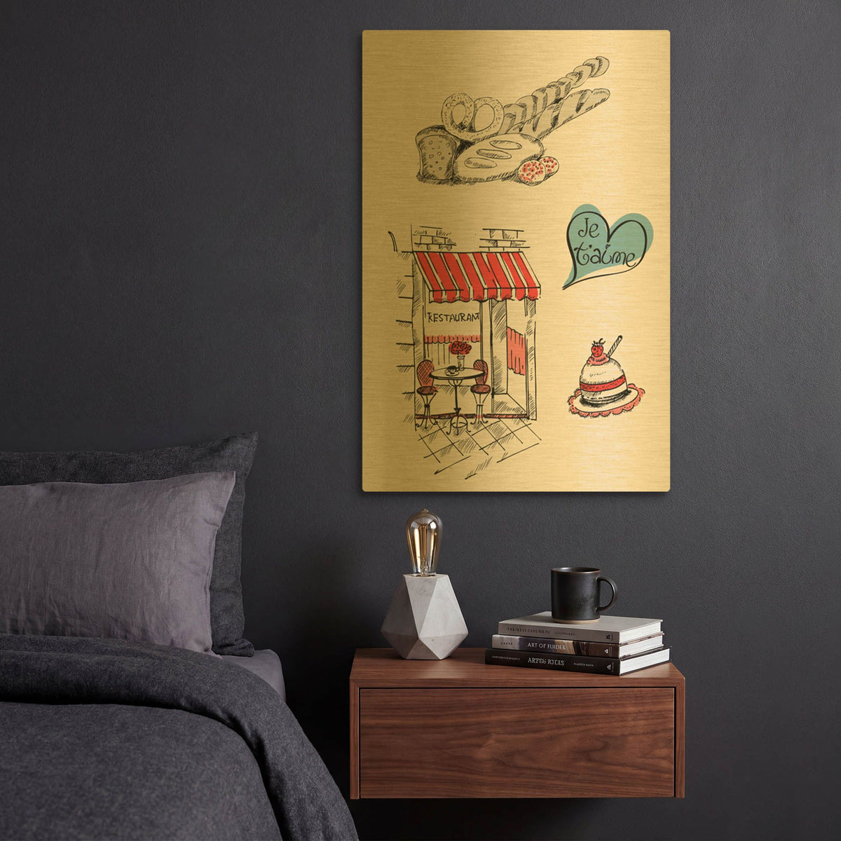 'Paris Ii' By TypeLike Gold Metal Wall Art