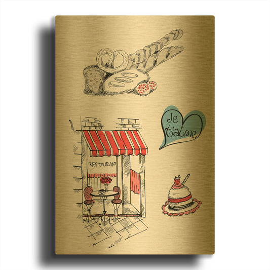 'Paris Ii' By TypeLike Gold Metal Wall Art