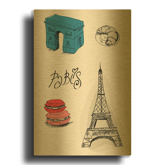 'Paris Iii' By TypeLike Gold Metal Wall Art