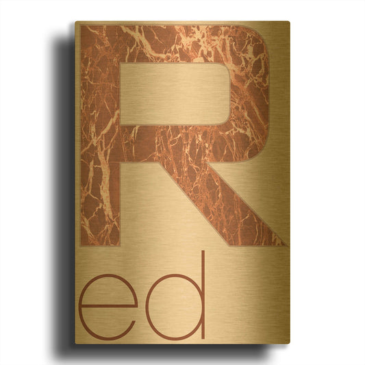 'Rgb - Light 01' By TypeLike Gold Metal Wall Art