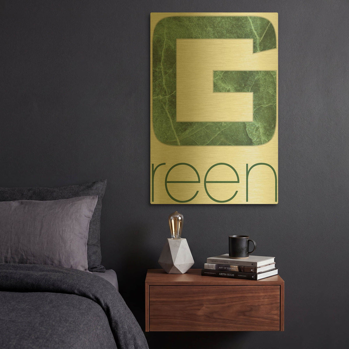 'Rgb - Light 02' By TypeLike Gold Metal Wall Art