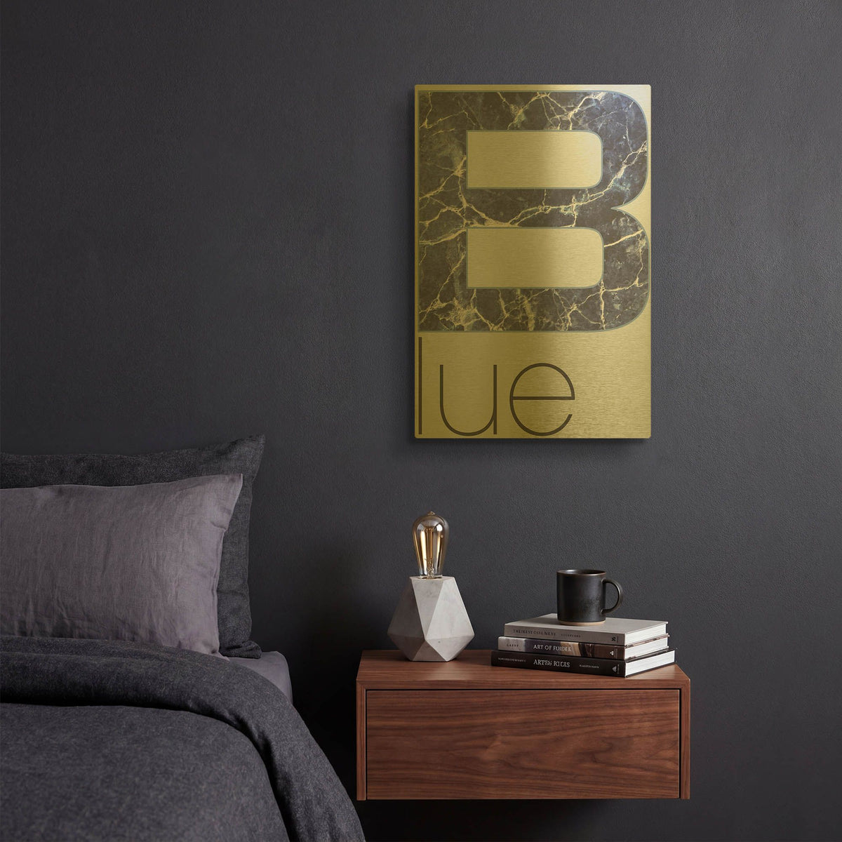 'Rgb - Light 03' By TypeLike Gold Metal Wall Art