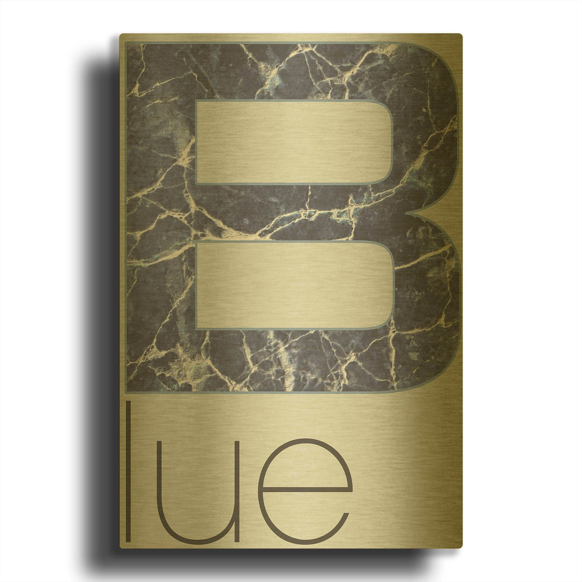 'Rgb - Light 03' By TypeLike Gold Metal Wall Art