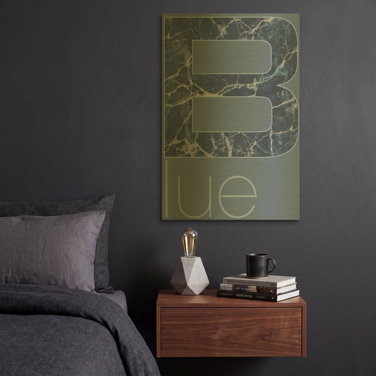 'Rgb 03' By TypeLike Gold Metal Wall Art