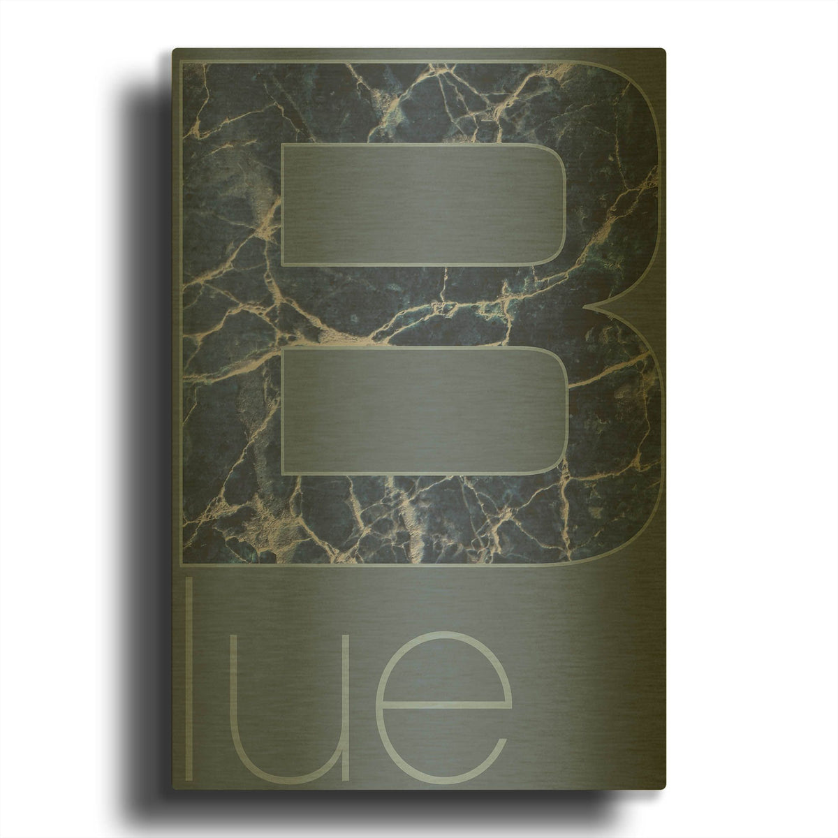 'Rgb 03' By TypeLike Gold Metal Wall Art