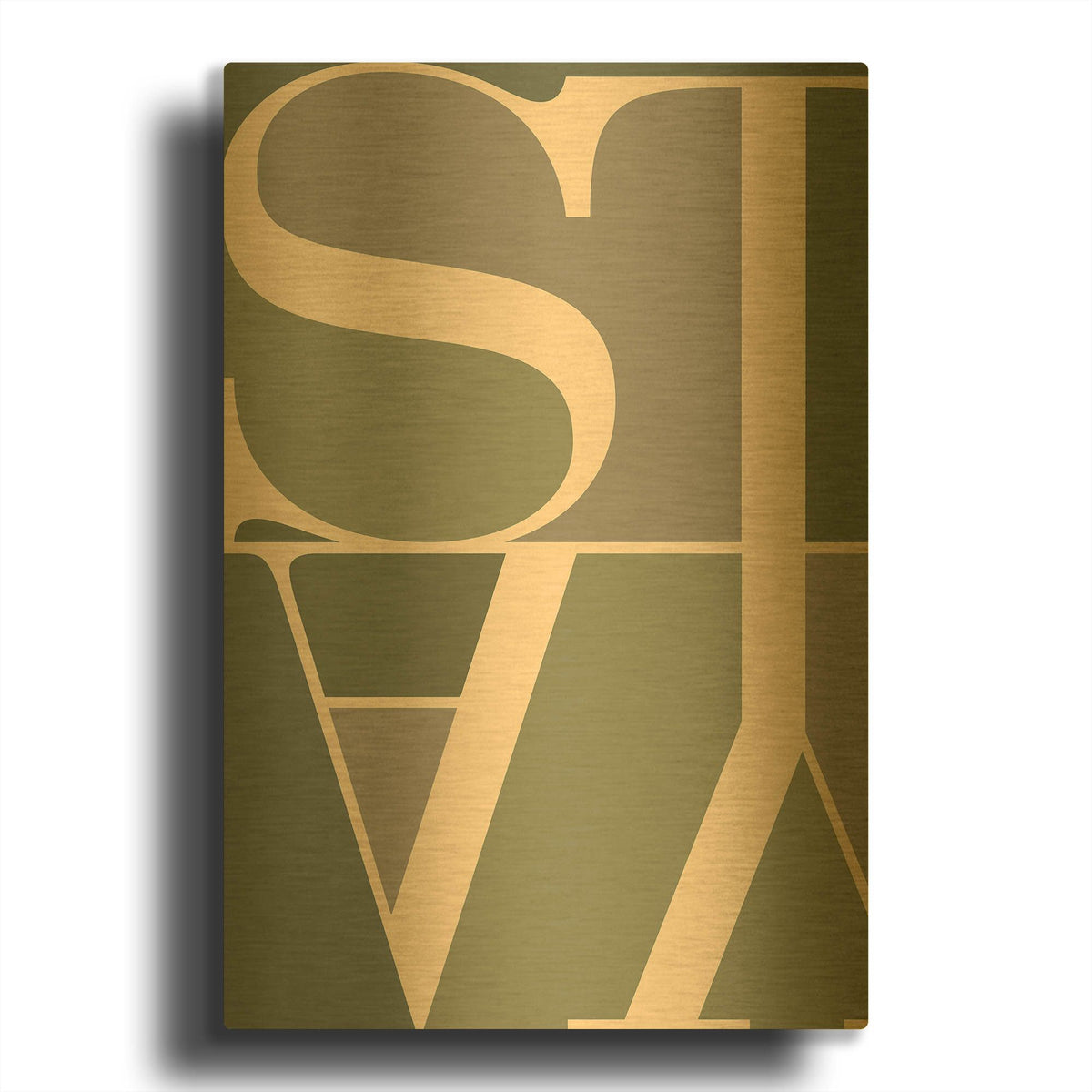 'Stay' By TypeLike Gold Metal Wall Art