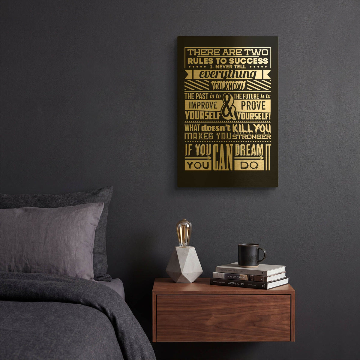 'Success' By TypeLike Gold Metal Wall Art