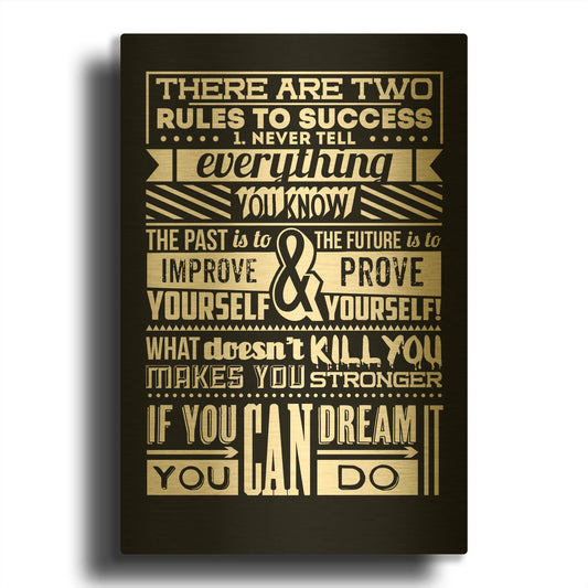 'Success' By TypeLike Gold Metal Wall Art