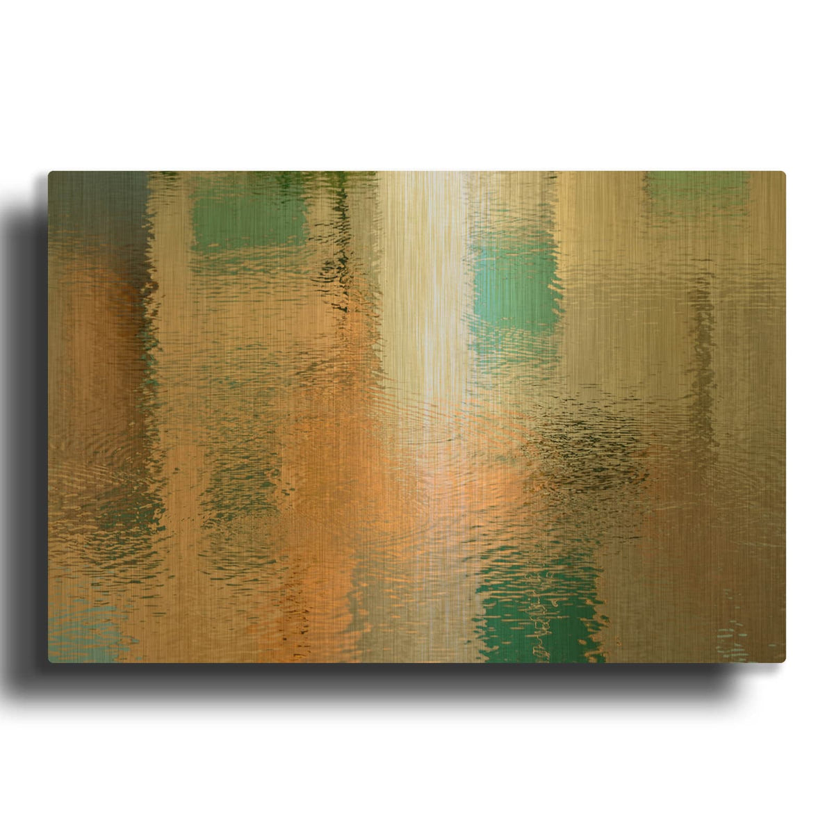 'Reflection On The Iowa River No. 2' By Ulpi Gonzalez Gold Metal Wall Art
