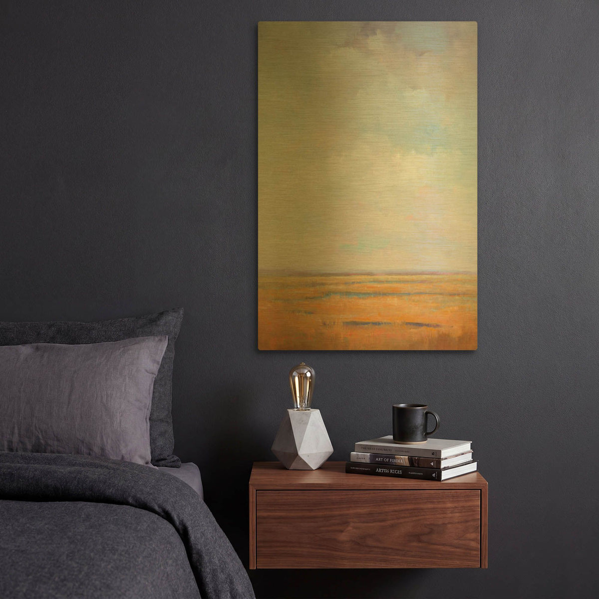'Midday Marsh' By William McCarthy Gold Metal Wall Art
