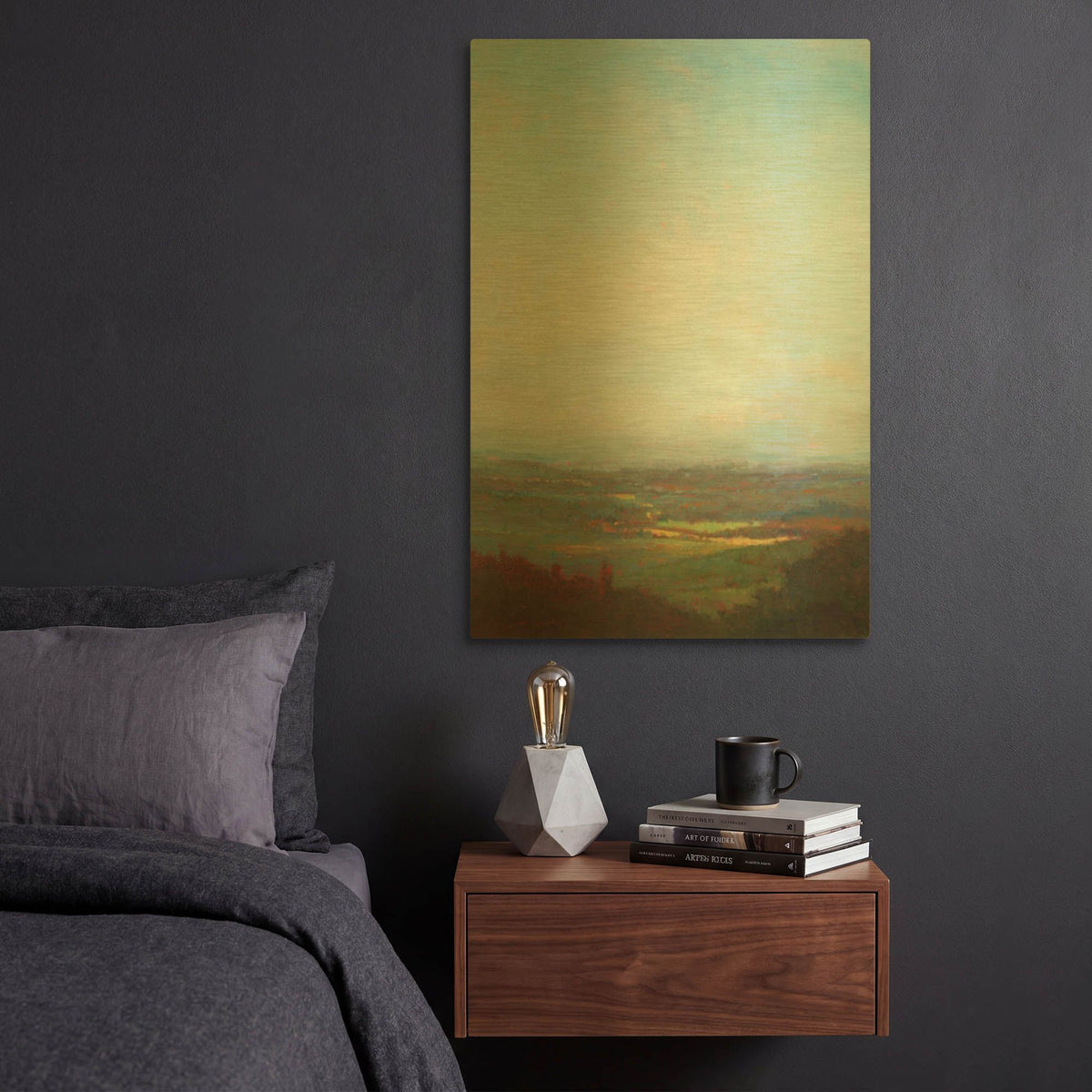 'Green Valley Below' By William McCarthy Gold Metal Wall Art