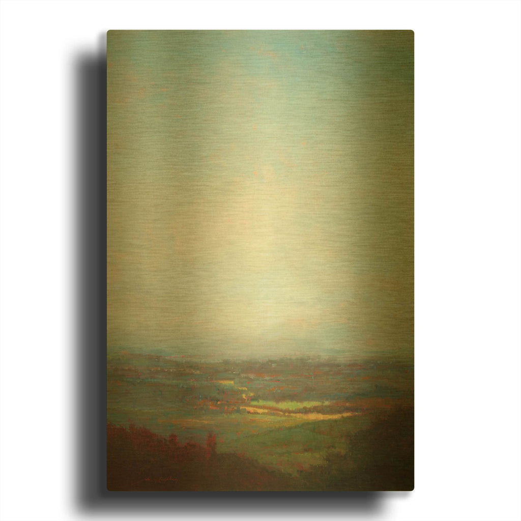 'Green Valley Below' By William McCarthy Gold Metal Wall Art