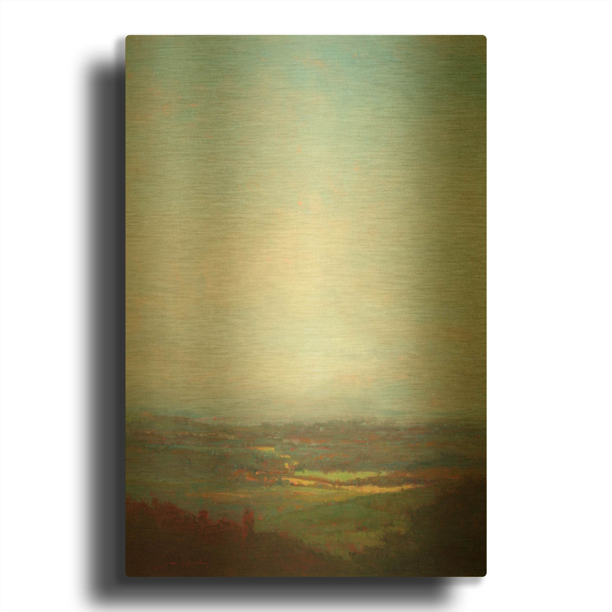 'Green Valley Below' By William McCarthy Gold Metal Wall Art