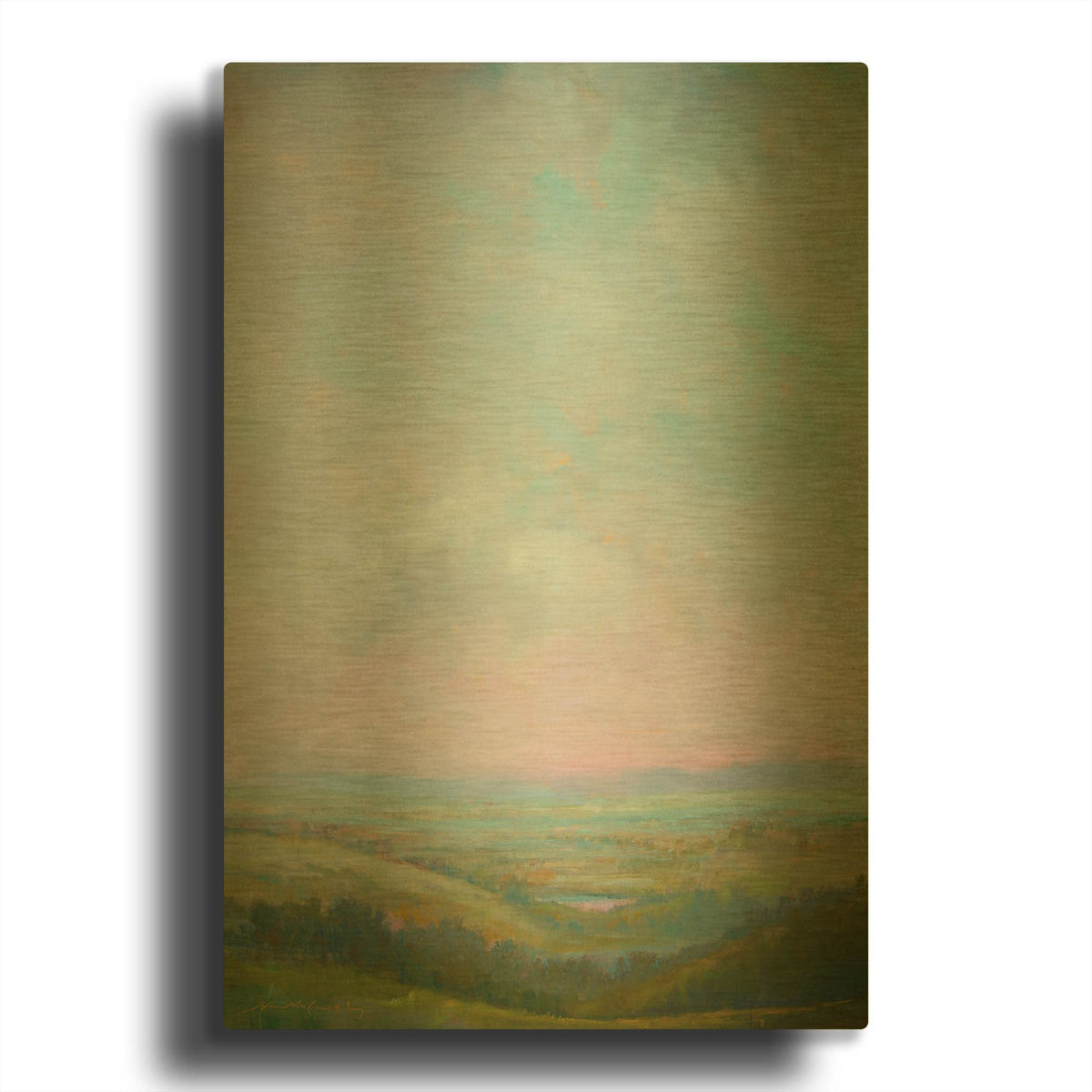 'Evening Glow' By William McCarthy Gold Metal Wall Art