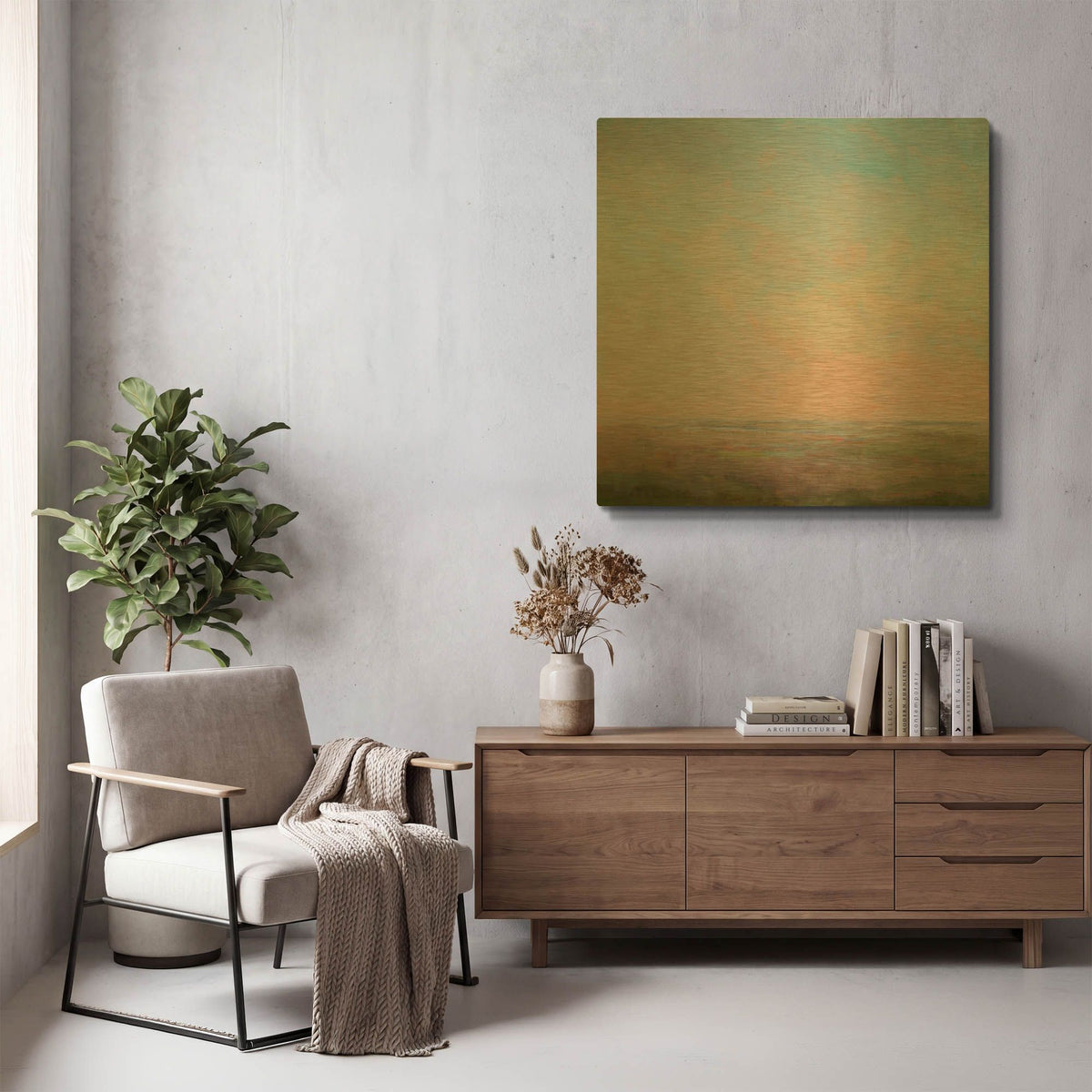 'Morning Rise' By William McCarthy Gold Metal Wall Art