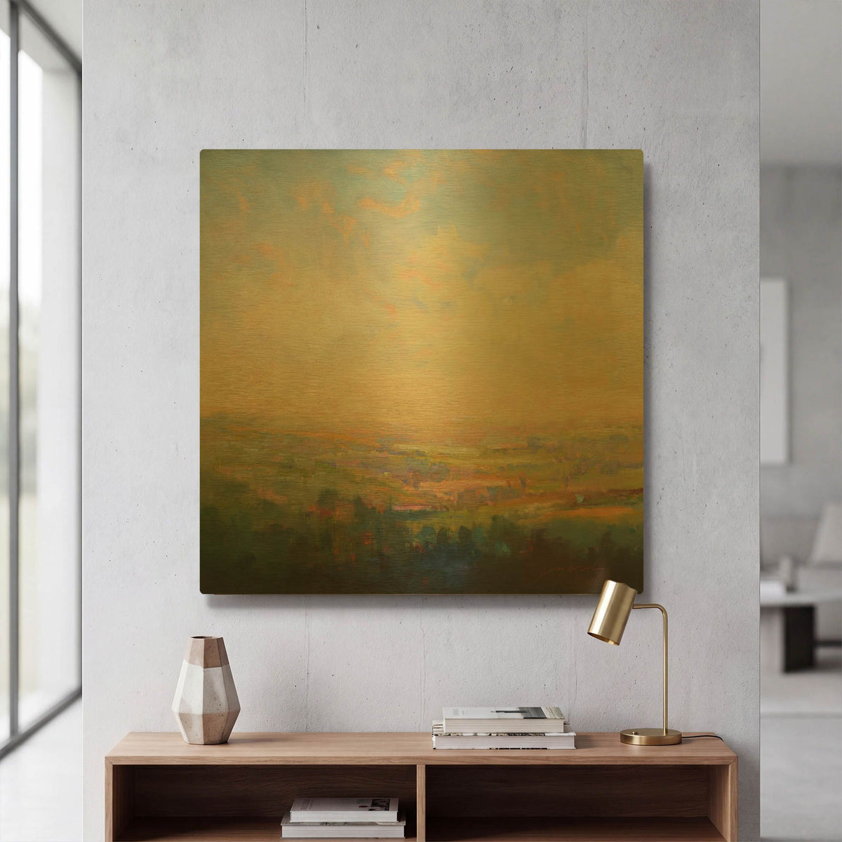 'Spring Colors' By William McCarthy Gold Metal Wall Art