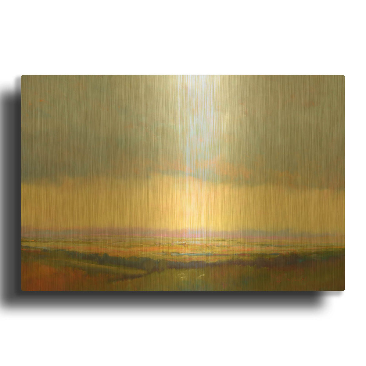 'Distant View' By William McCarthy Gold Metal Wall Art