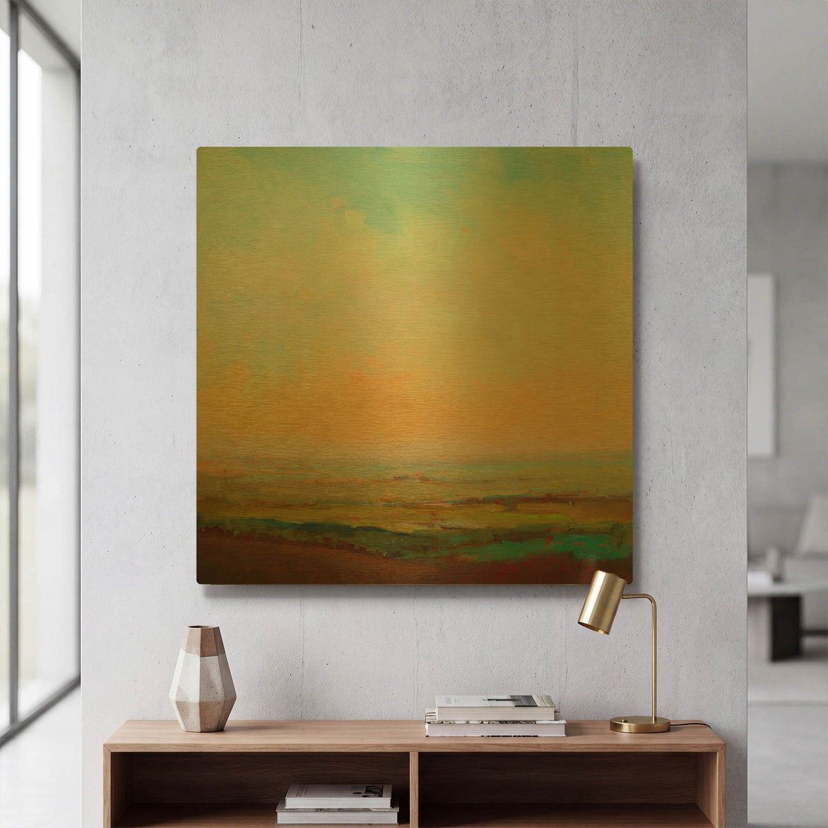 'Pink Edge' By William McCarthy Gold Metal Wall Art