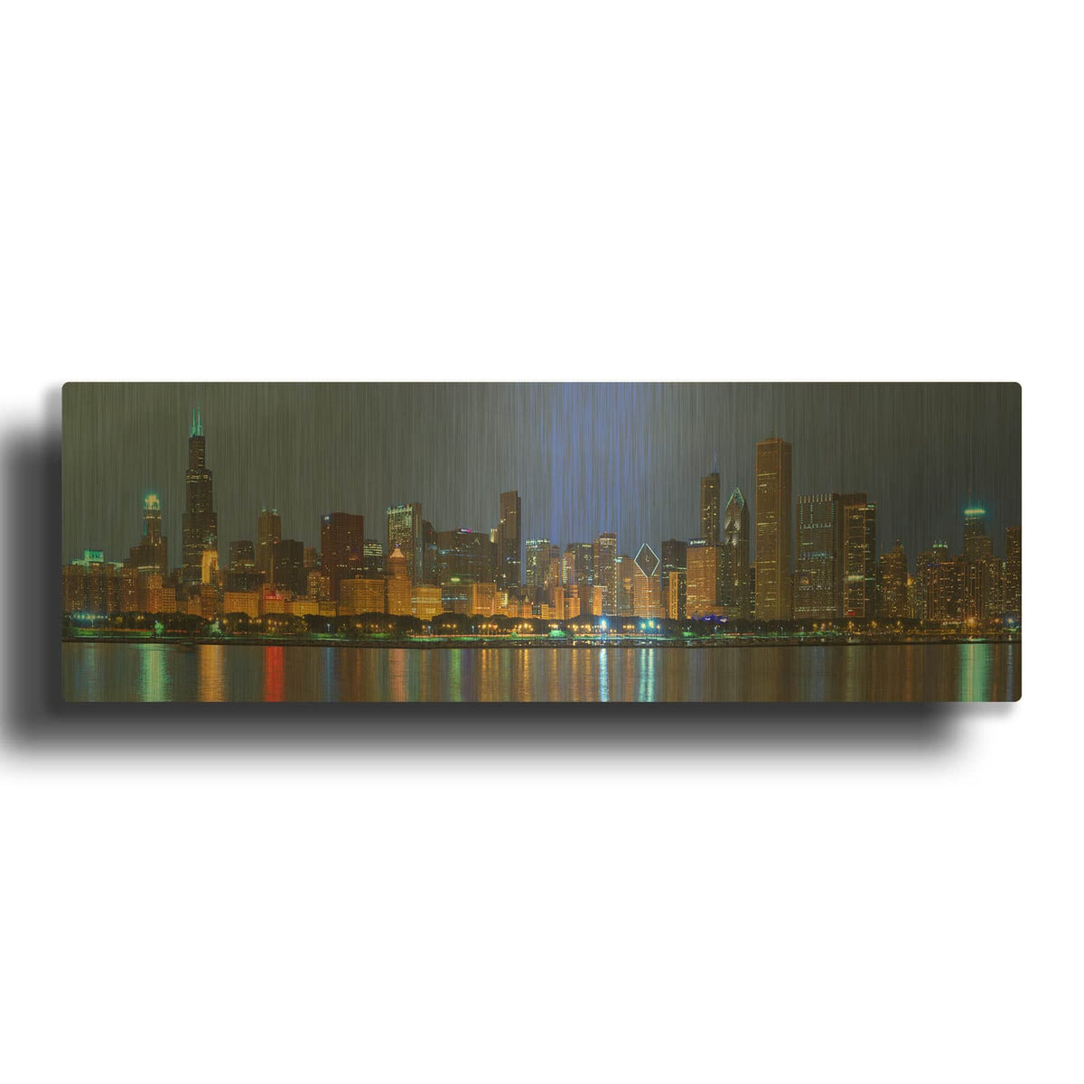 'Chicago Skyline' By Winthrope Hiers Gold Metal Wall Art
