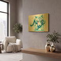 'Blue Tears' By JoJoes Art Gold Metal Wall Art