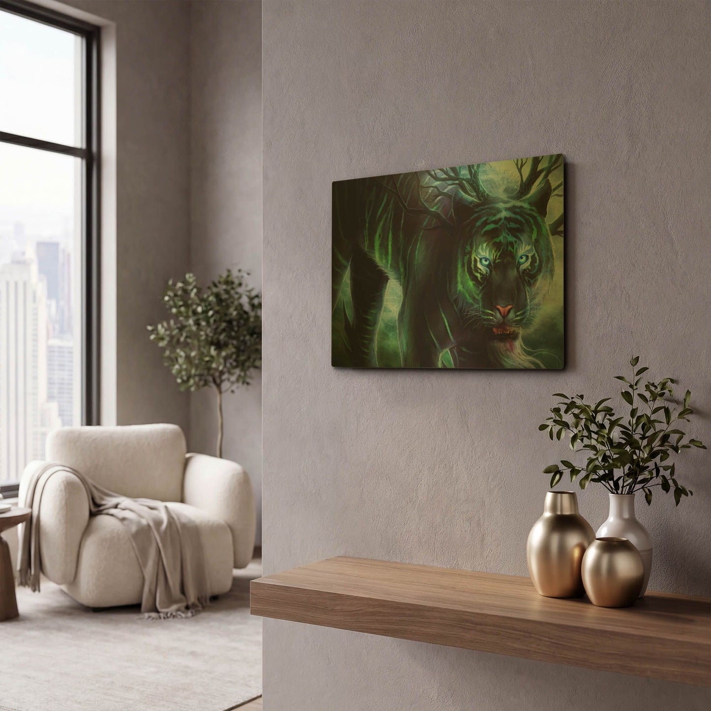 'Cold Stare' By JoJoes Art Gold Metal Wall Art