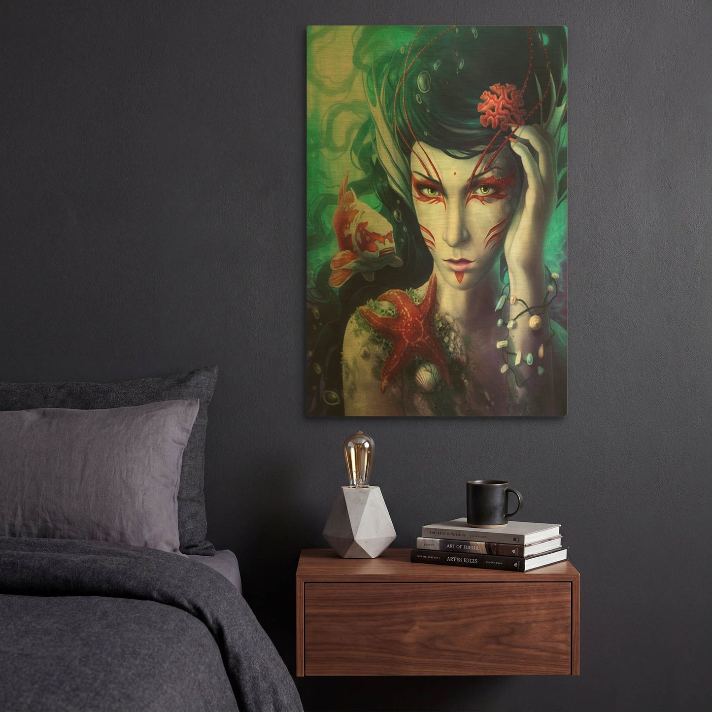 'Deep Sea' By JoJoes Art Gold Metal Wall Art
