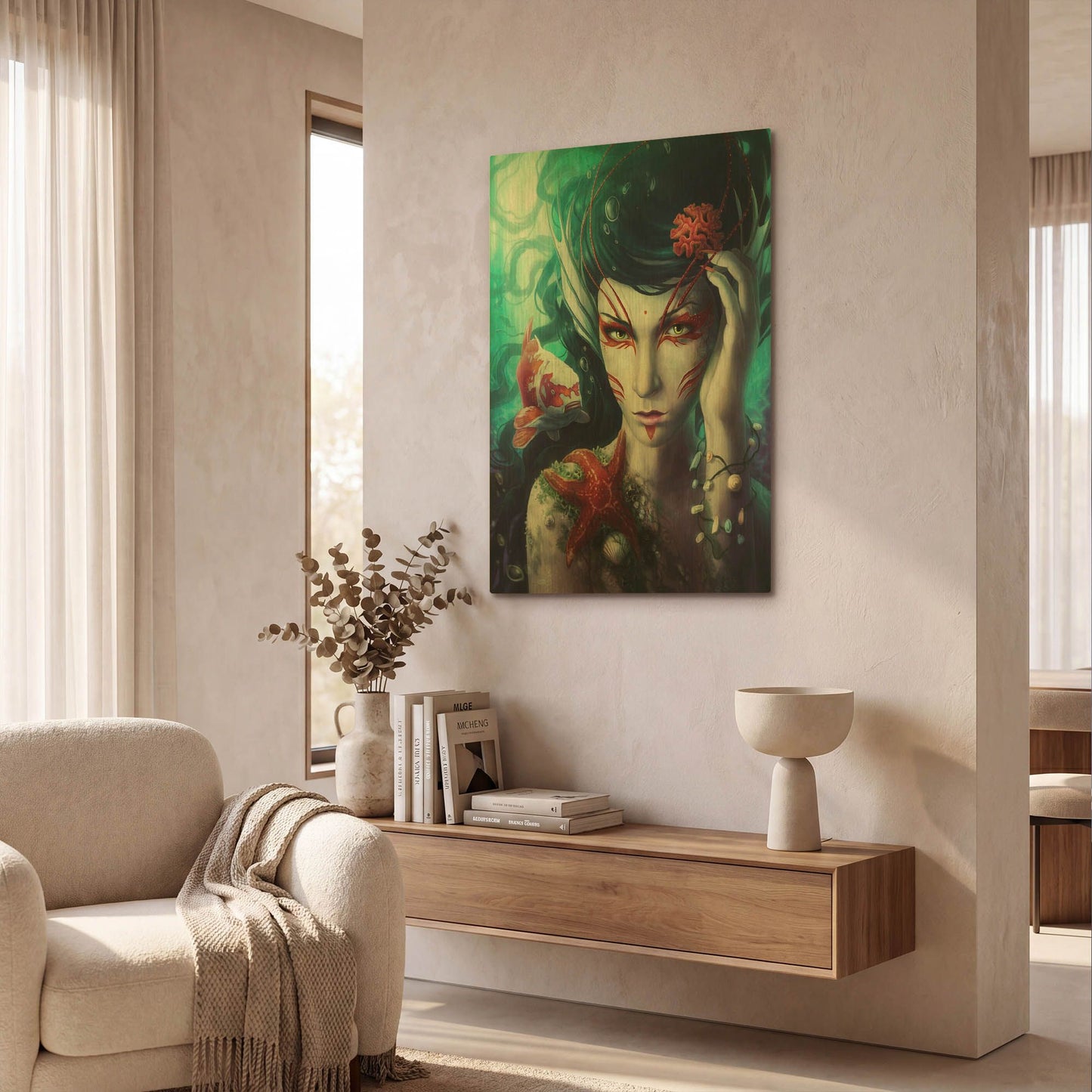 'Deep Sea' By JoJoes Art Gold Metal Wall Art