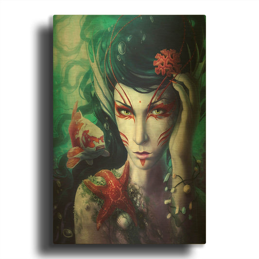 'Deep Sea' By JoJoes Art Gold Metal Wall Art