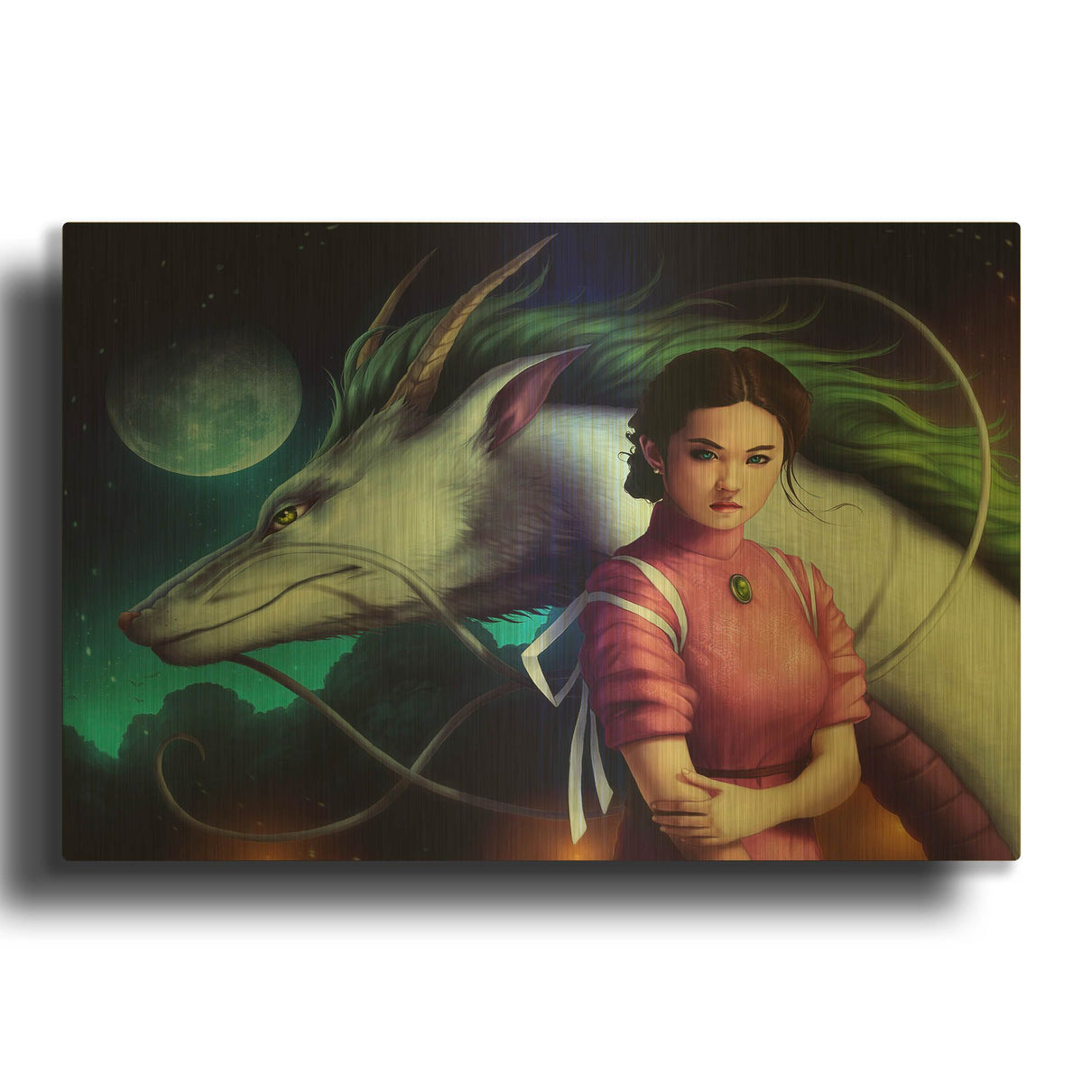 'Dragon Night' By JoJoes Art Gold Metal Wall Art