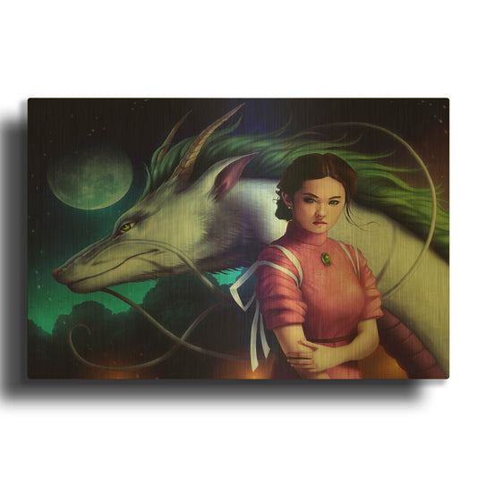 'Dragon Night' By JoJoes Art Gold Metal Wall Art