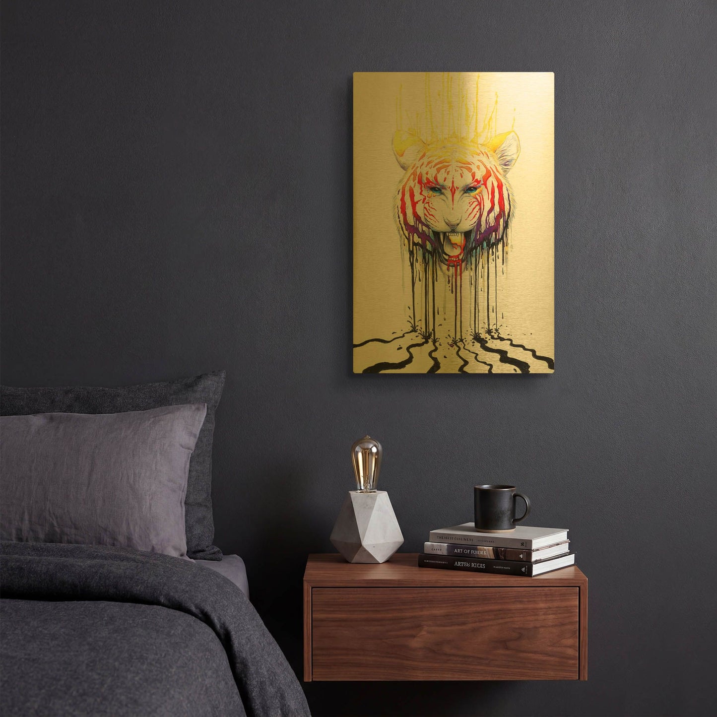 'Fading' By JoJoes Art Gold Metal Wall Art