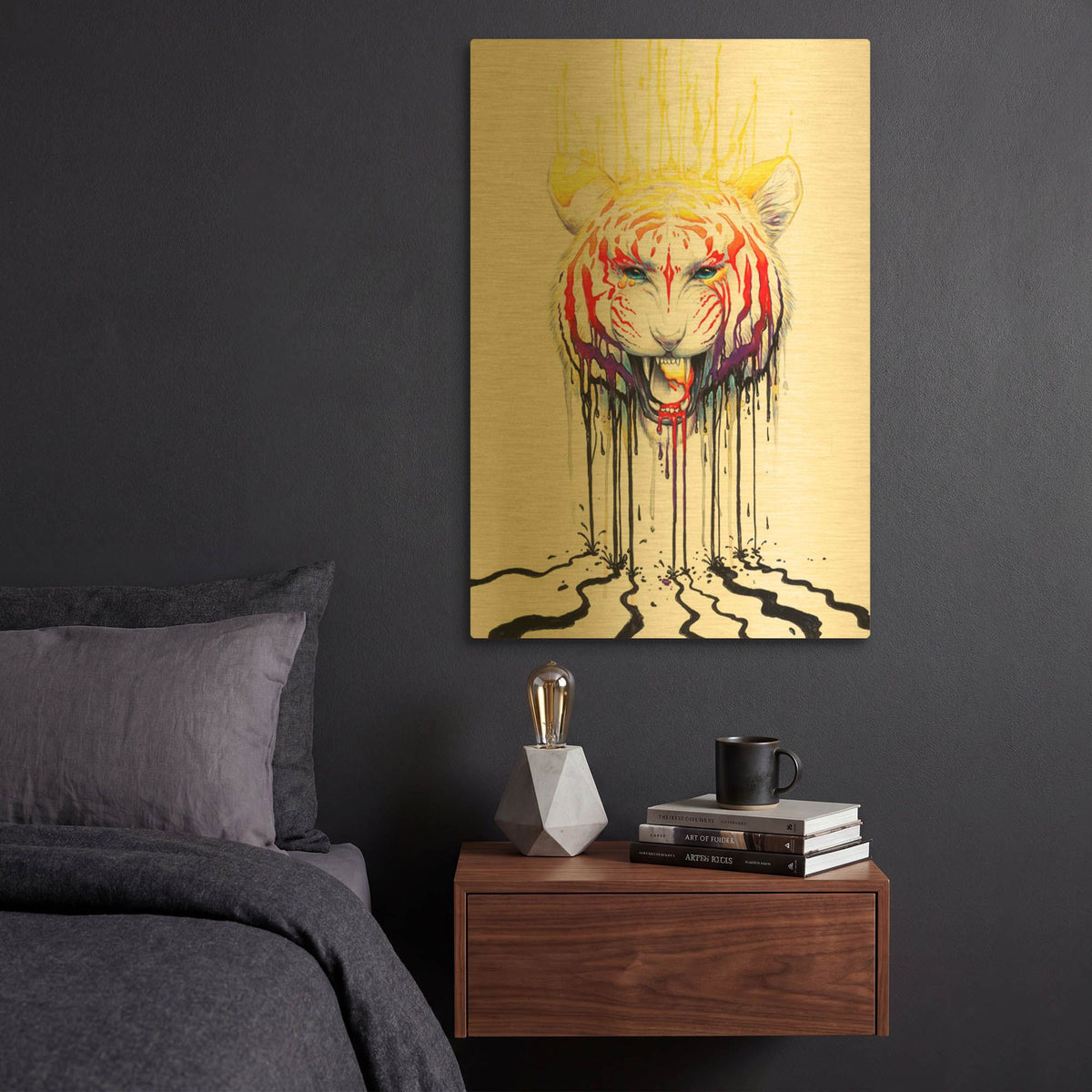 'Fading' By JoJoes Art Gold Metal Wall Art