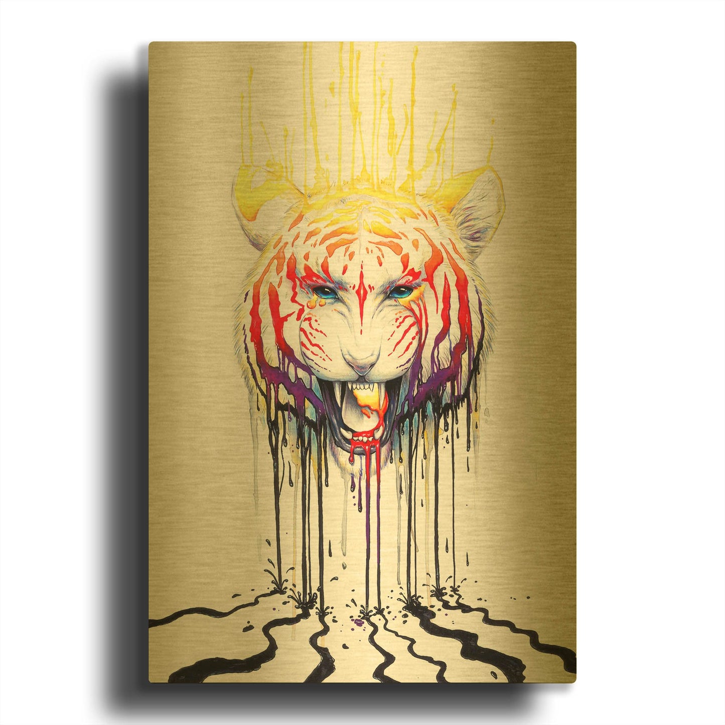 'Fading' By JoJoes Art Gold Metal Wall Art