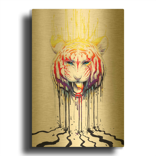 'Fading' By JoJoes Art Gold Metal Wall Art