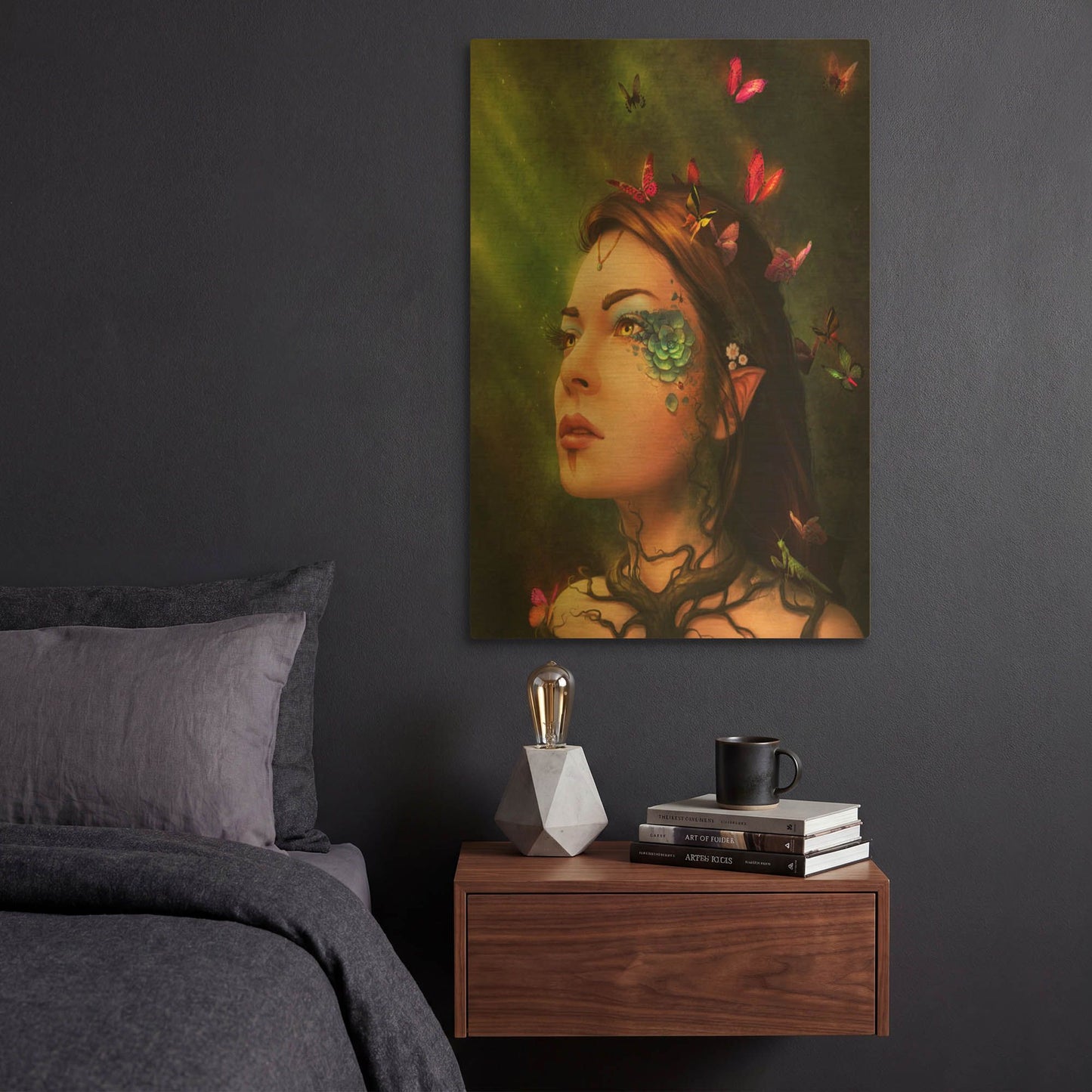 'Gaia' By JoJoes Art Gold Metal Wall Art
