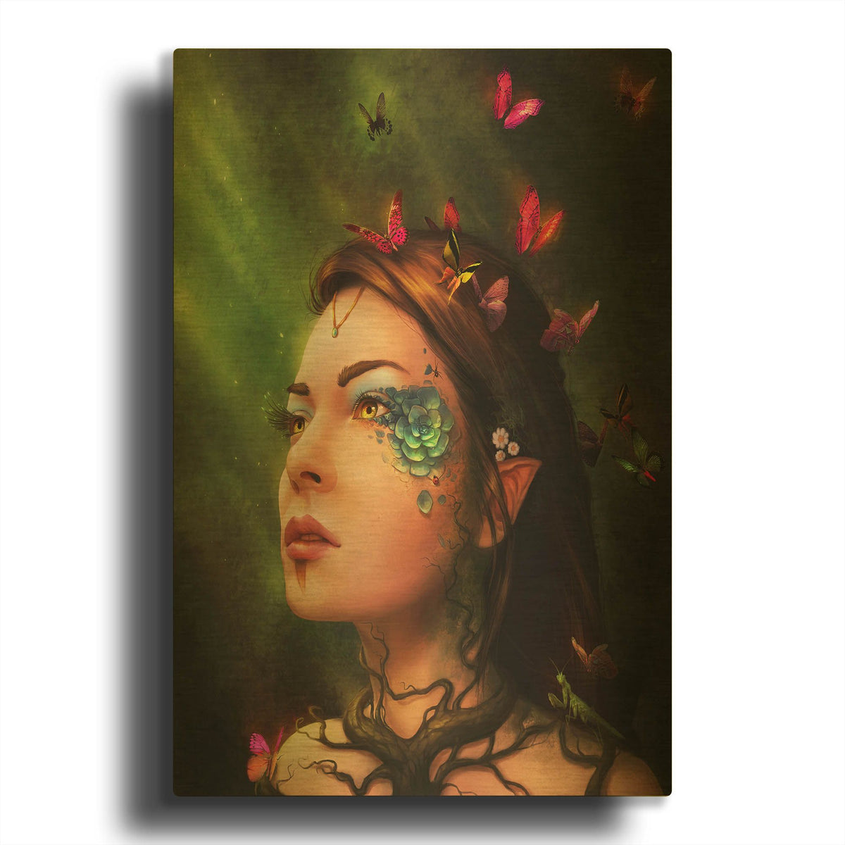 'Gaia' By JoJoes Art Gold Metal Wall Art