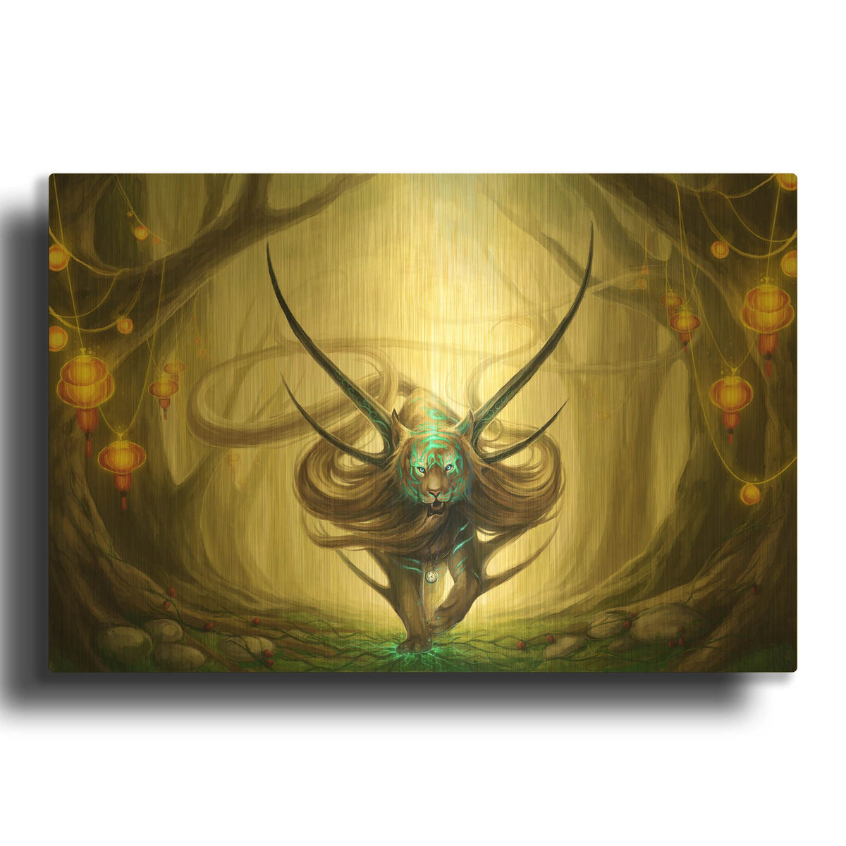 'God of Evanescence' By JoJoes Art Gold Metal Wall Art