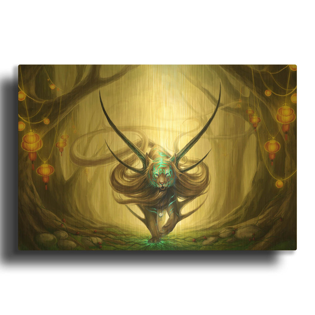 'God of Evanescence' By JoJoes Art Gold Metal Wall Art