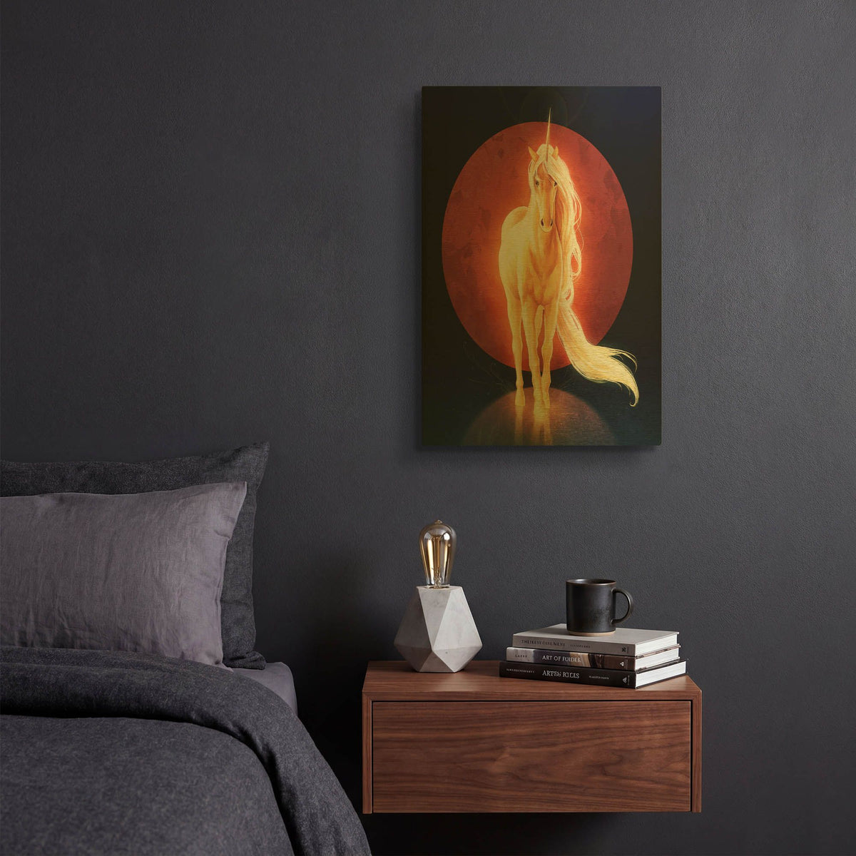 'Last Unicorn' By JoJoes Art Gold Metal Wall Art
