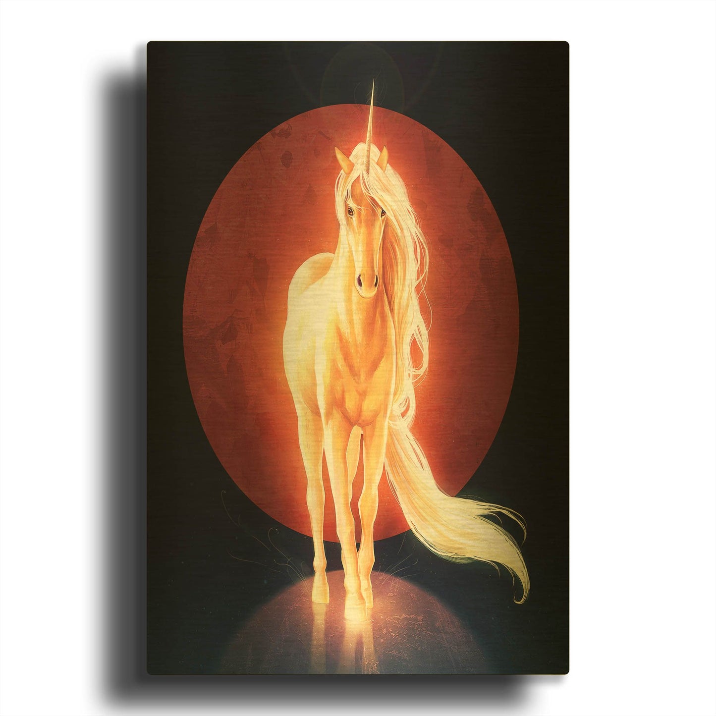 'Last Unicorn' By JoJoes Art Gold Metal Wall Art