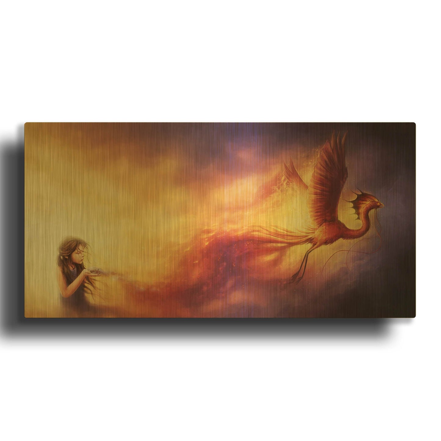 'Out of the Ashes' By JoJoes Art Gold Metal Wall Art