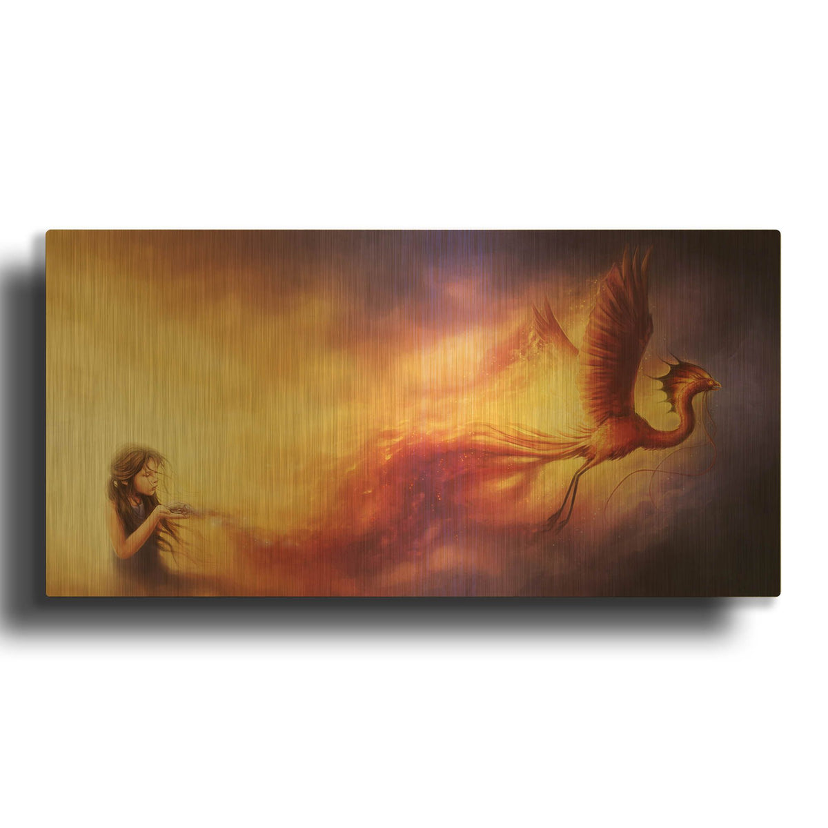 'Out of the Ashes' By JoJoes Art Gold Metal Wall Art
