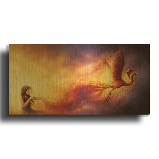 'Out of the Ashes' By JoJoes Art Gold Metal Wall Art