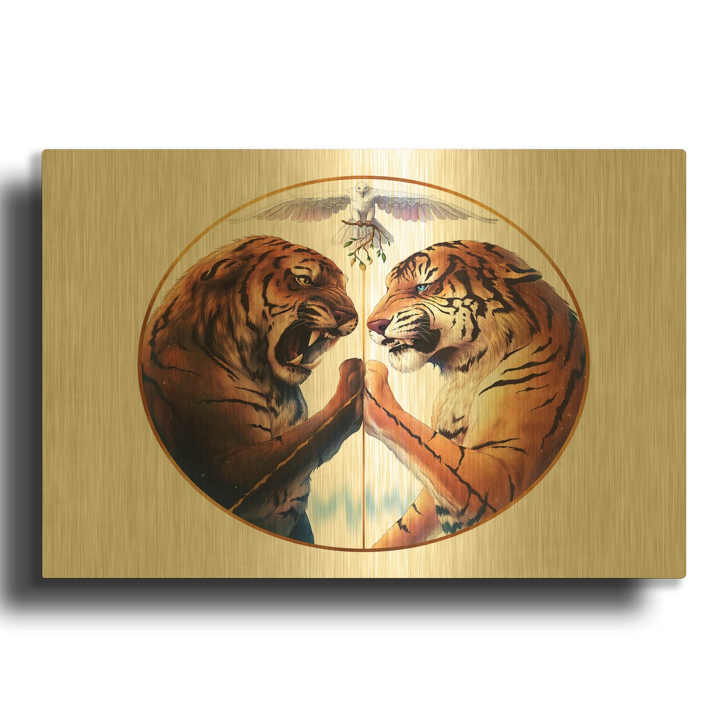 'Peace' By JoJoes Art Gold Metal Wall Art